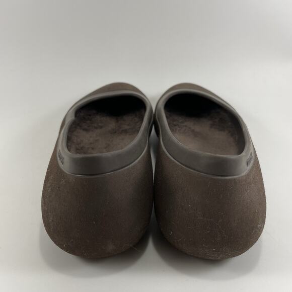 Crocs Mammoth Lined Flat Womens Size 7 Brown Rubber Slip On Workwear - Picture 5 of 9